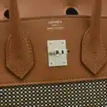 Hermès HSS Birkin 25 Noisette Swift & Cadrille Toile Silver Hardware