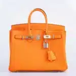 Hermès Birkin 25 Orange Minium Togo Palladium Hardware