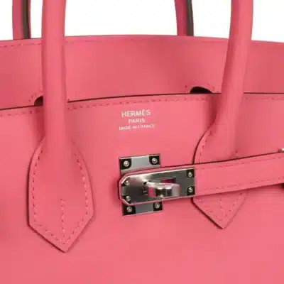 Hermès Birkin 25 Rose Azalee Swift logo1