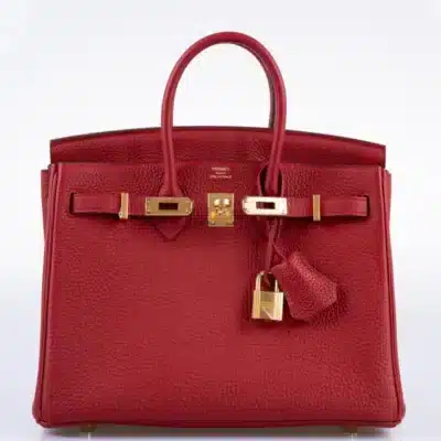 Hermès Birkin 25 Rouge Vif Togo Gold Hardware