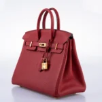 Hermès Birkin 25 Rouge Vif Togo Gold Hardware