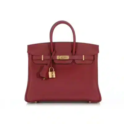 Hermès Birkin 25 Rouge Vif Veau Jonathan Gold Hardware