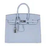 Hermès Birkin 25 Sellier Blue Brume Epsom Palladium Hardware