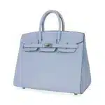 Hermès Birkin 25 Sellier Blue Brume Epsom Palladium Hardware