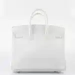 Hermès Birkin 25 White Epsom Palladium Hardware