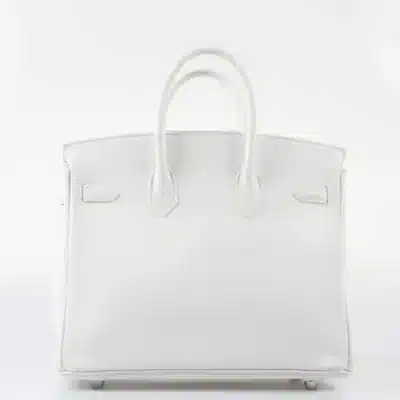 Hermès Birkin 25 White Epsom Palladium Hardware