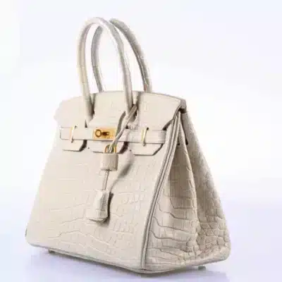 Hermès Birkin 30 Beton Matte Alligator Mississippiensis Gold Hardware