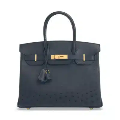 Hermès Birkin 30 Black Ostrich Gold Hardware