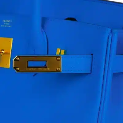 Hermès Birkin 30 Bleu Frida Epsom Gold Hardware