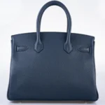 Hermès Rare Collectible Birkin 30 Blue de Prusse and Mykonos Clemence Palladium Hardware