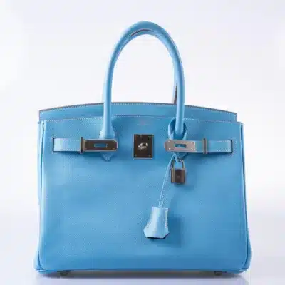 Hermès Birkin 30 Celeste Blue Epsom Palladium Hardware