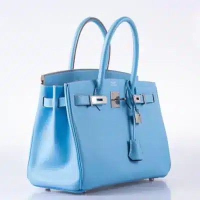 Hermès Birkin 30 Celeste Blue Epsom Palladium Hardware