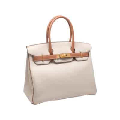 Hermès Birkin 30 Craie Togo Brushed Gold Hardware