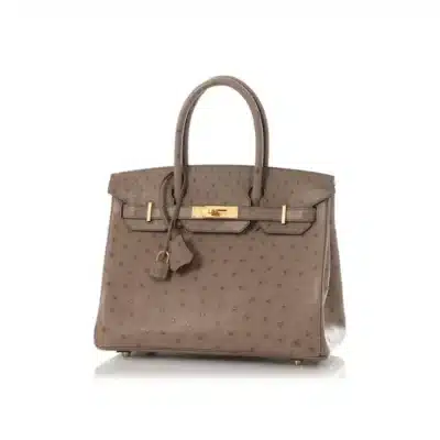 Hermès Birkin 30 Gris Asphalte Ostrich Gold Hardware