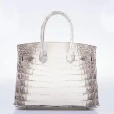 Hermès Rare Collectible Birkin 30 Gris Cendre Himalaya Crocodile Palladium Hardware