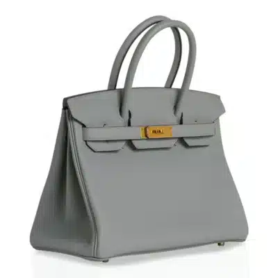 Hermès Birkin 30 Gris Mouette Togo Gold Hardware