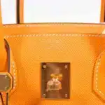 Hermès Birkin 30 Jaune D'Or And Blue Marine Epsom Palladium Hardware