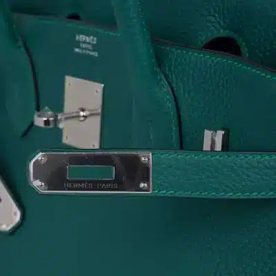 Hermès Birkin 30 Malachite Emerald Toned Clemence Palladium Hardware