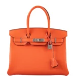 Hermès Birkin 30 Orange Poppy and Blush Clemence Palladium Hardware