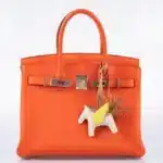 Hermès Birkin 30 Orange Poppy and Blush Clemence Palladium Hardware