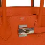 Hermès Birkin 30 Orange Poppy and Blush Clemence Palladium Hardware