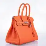 Hermès Birkin 30 Orange Poppy and Blush Clemence Palladium Hardware