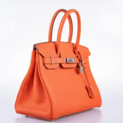 Hermès Birkin 30 Orange Poppy and Blush Clemence Palladium Hardware