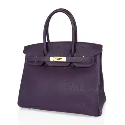 Hermès Birkin 30 Raisin Rich Original Color Togo Gold Hardware