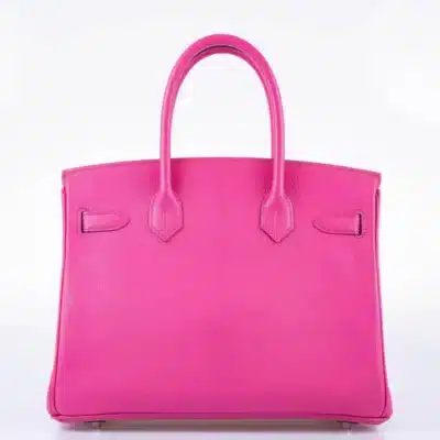 Hermès Birkin 30 Rose Tyrien Chevre Palladium Hardware