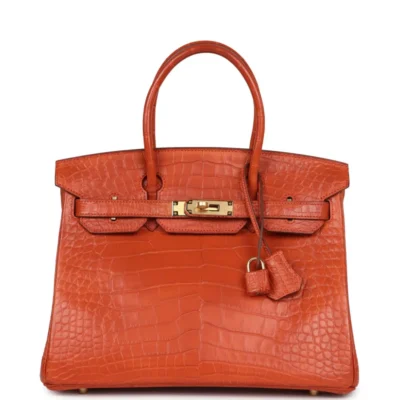 Hermès Birkin 30 Sanguine Matte Alligator Mississippiensis Gold Hardware