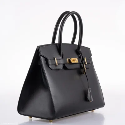 Hermès Birkin 30 Sellier Black Veau Monsieur Gold Hardware