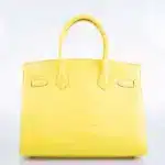 Hermès Birkin 30 Sellier Jaune Citron Matte Niloticus Crocodile Gold Hardware