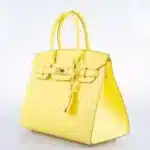 Hermès Birkin 30 Sellier Jaune Citron Matte Niloticus Crocodile Gold Hardware