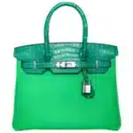 Hermès Birkin 30 Touch Vert Jade/Vert Comics Shiny Niloticus Crocodile & Togo Palladium Hardware Lushentic Grade bags