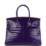 Hermès Birkin 30 Ultraviolet Shiny Niloticus Crocodile Palladium Hardware