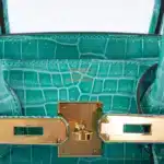 Hermès Birkin 30 Vert Jade Shiny Porosus Crocodile Gold Hardware