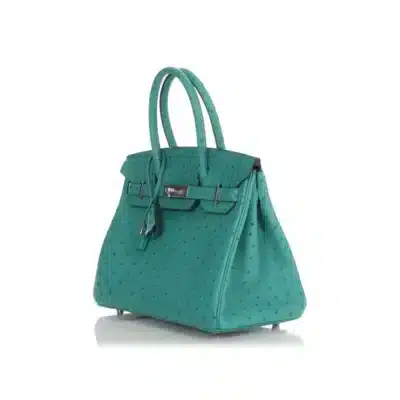 Hermès Birkin 30 Vert Verona Ostrich Palladium Hardware