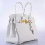 Hermès Birkin 30 White Clemence Gold Hardware