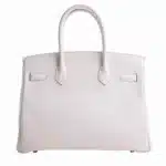 Hermès Birkin 30 White Taurillon Novillo Brushed Gold Hardware