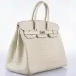 Hermès Birkin 35 Beton Matte Porosus Crocodile Palladium Hardware