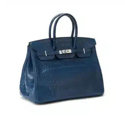 Hermès Birkin 35 Bleu De Malte Matte Alligator Mississippiensis Palladium Hardware