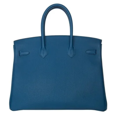 Hermès Birkin 35 Blue De Galice Porosus Crocodile Gold Hardware