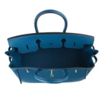 Hermès Birkin 35 Blue De Galice Porosus Crocodile Gold Hardware