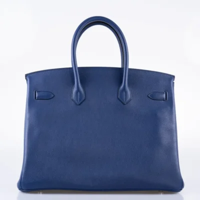 Hermès Birkin 35 Blue Saphire Taurillon Novillo Palladium Hardware