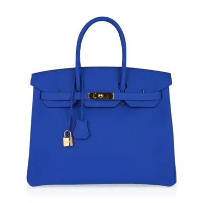 Hermès Birkin 35 Blue Zellige Togo Gold Hardware