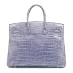 Hermès Birkin 35 Brighton Blue Matte Alligator Mississippiensis & Togo Palladium Hardware