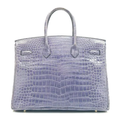 Hermès Birkin 35 Brighton Blue Matte Alligator Mississippiensis & Togo Palladium Hardware