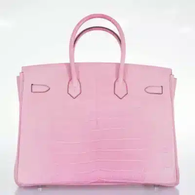 Hermès Birkin 35 Bubblegum 5P Pink Matte Alligator Mississippiensis Palladium Hardware