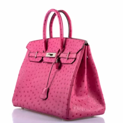 Hermès Birkin 35 Fuchsia Ostrich Palladium Hardware