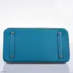 Hermès Limited Edition Birkin 35 Ghillies Ciel Doblis /Turquoise Togo/Bleu Jean Swift Palladium Hardware